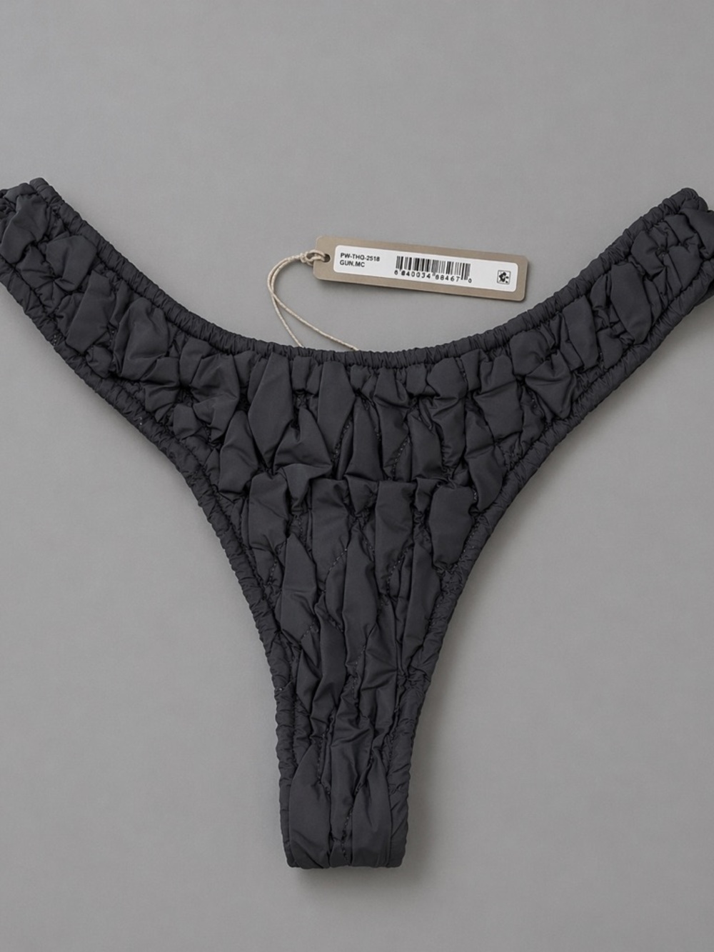 Skims gunmetal quilted thong